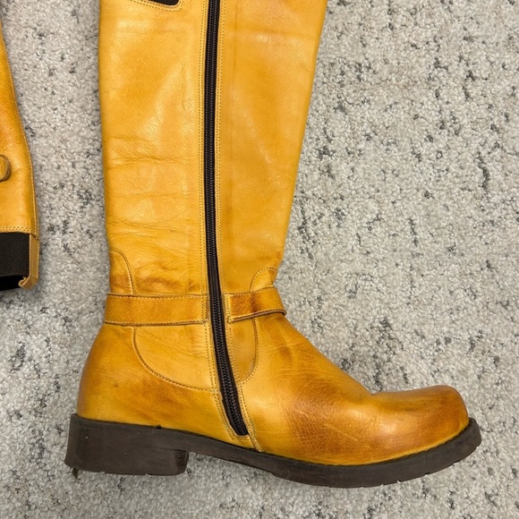 JAFA size 37 EUC near new ultra bright yellow!tan boots- beautiful brand MINT - Picture 3 of 12